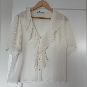 Zara White Blouse - Size XS